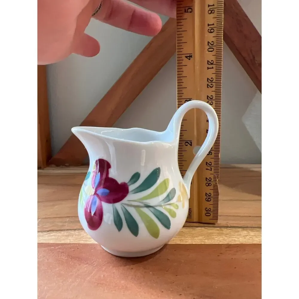 Creamer and Sugar Bowl Porcelain Dish Replacements Norway 1998 Pattern Marbella